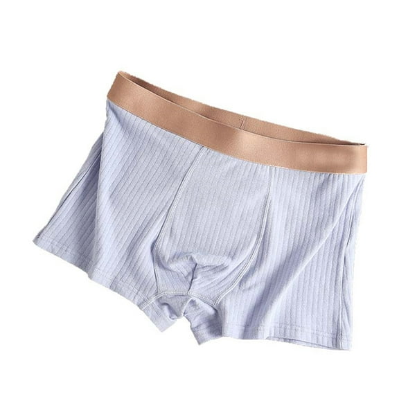 Fgnfyis Solid Color Men's Flat Pants Breathable Men's Underwear Comfortable Men's Four Corners Men Underwear Light Purple L