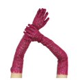 thumbnail image 1 of Fgnfyis Sparkly Sequin Long Opera Evening Gloves For Women 1920s Satin Dress Accessories Hot Pink One Size, 1 of 3