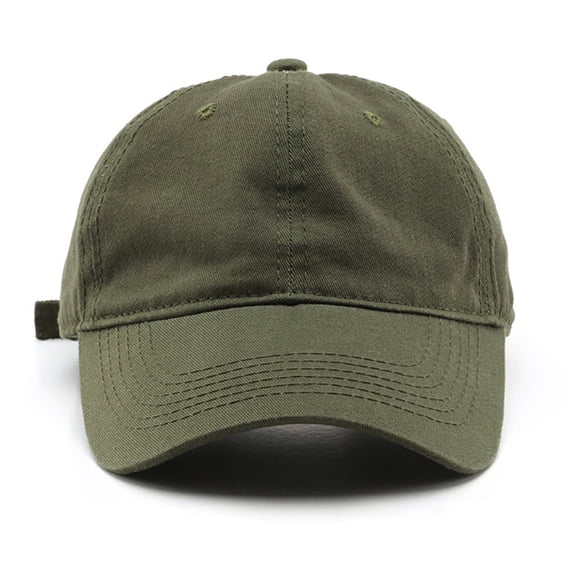 Fgnfyis Splice Hat Adjustable Washed Hole Casual Unisex Denim Baseball Visor Cap Army Green One Size
