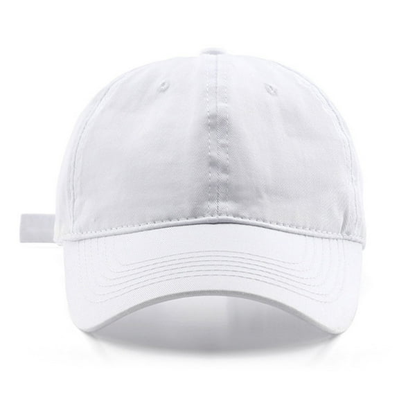 Fgnfyis Splice Hat Adjustable Washed Hole Casual Unisex Denim Baseball Visor Cap White One Size