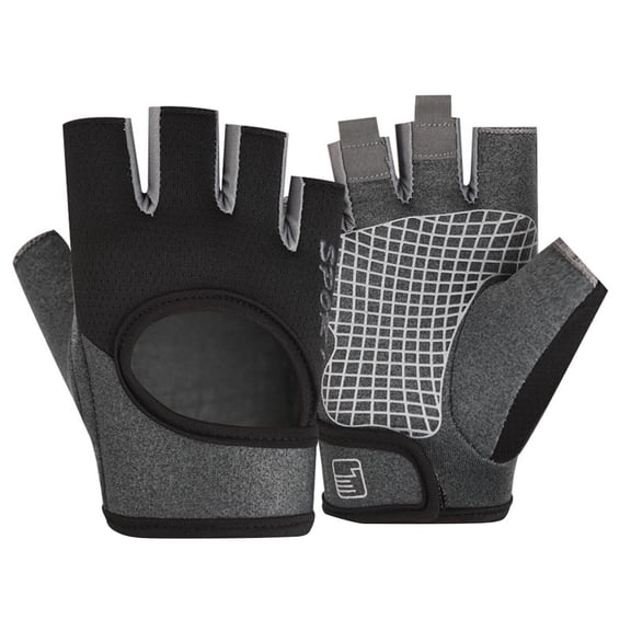 Fgnfyis Sports Fitness Gloves Mittens - Half Finger Open Back Workout Handwear for Versatile Active Use Across Seasons Black XL
