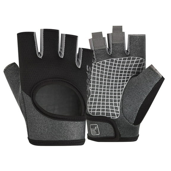 Fgnfyis Sports Fitness Half Finger Open Back Workout Gloves for Cycling Yoga Training Gym and Wear Resistance Activities Black