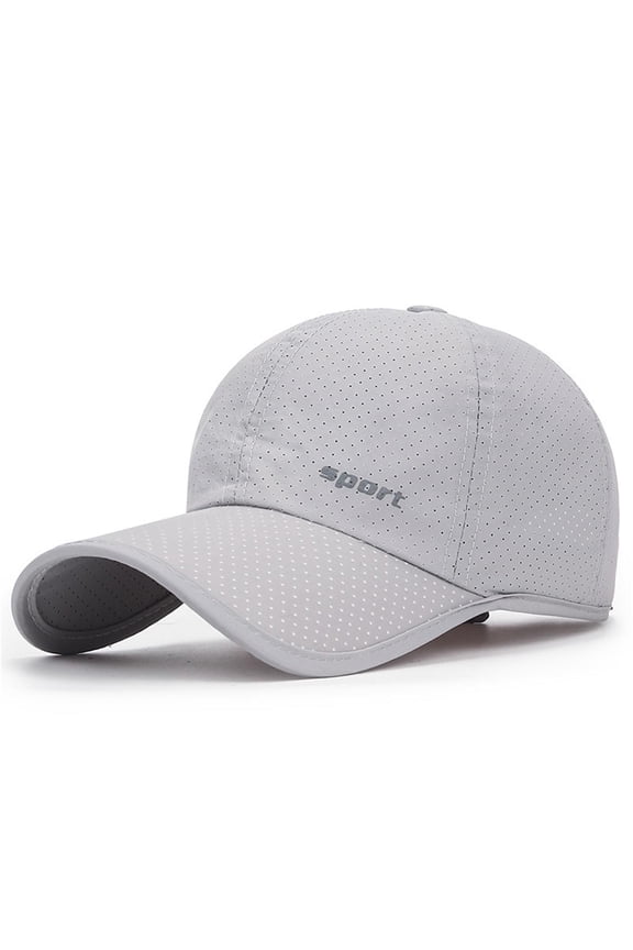 Spring Summer Outdoor Sports Hat Lightweight Breathable Mesh Baseball Cap for Men and Women Light Gray One Size