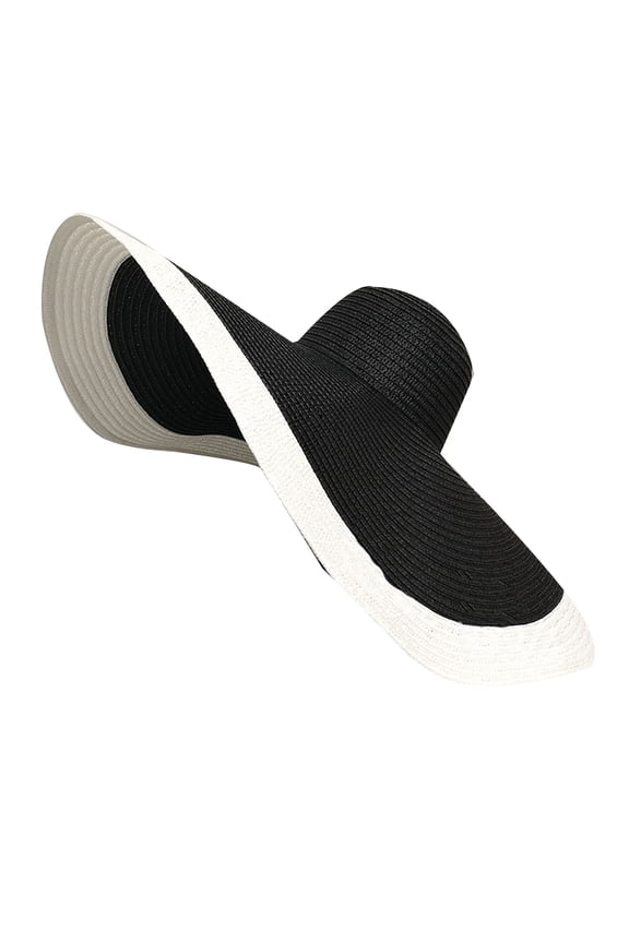 Spring and Summer Sun Hats for Women Sun Protection Wide Brim Visor Ladies Sun Hats for Women Black