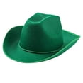 thumbnail image 1 of Fgnfyis St. Patrick's Day Green Brim Cowboy Hat Decoration Irish Party Cowboy Hats for Women Green, 1 of 4