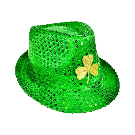 Fgnfyis Winter Hats for Women St Patrick's Day Party Props Green Irish Style Bucket Hat Green