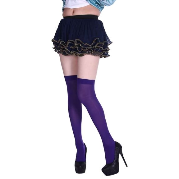 Fgnfyis Stockings for Daily Wear and Use Shaping Design Snag Versatile for Skirts All Season Comfort Solid Color Tights Purple