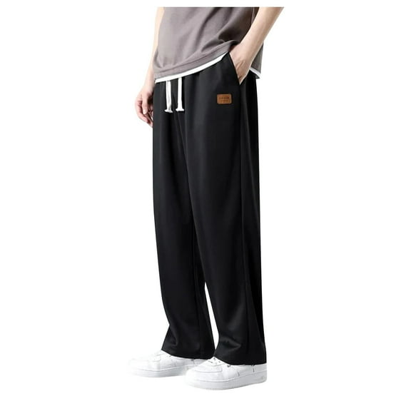 Fgnfyis Stretch Pants Light and Thin Glidepants Unisex Pull on Stretch Pants Beva Wear Glide Pants Trousers for Men Black XXXL