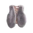thumbnail image 1 of Fgnfyis Stylish Girls Jacket for Autumn and Winter Warm Hooded Outerwear Cozy Wool Blend Vest Coat Grey 4-5 Years, 1 of 1