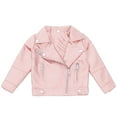 thumbnail image 1 of Fgnfyis Stylish Girls Motorcycle Jacket Leather Outerwear Slim Fit Coat for Teens and Kids Youth Fashion Pink 7-8 Years, 1 of 1