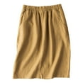 thumbnail image 1 of Fgnfyis Stylish High Waisted A-Line Skirt for Everyday Wear for Spring and Summer Ideal with Tops and Easy Care Options Versatile Khaki XXXXXL, 1 of 2