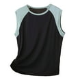 thumbnail image 1 of Fgnfyis Stylish Men's Tank Tops for Summer Color Block Design Round Neck Vest Lightweight Sports Wear Comfortable Sleeveless Fit for Active Tank Tops for Men Light Green XXXL, 1 of 5