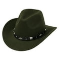 thumbnail image 1 of Fgnfyis Stylish Unisex Cowboy Hat With Metal For Concerts Outdoor Western Events And Party Headwear Green One Size, 1 of 3