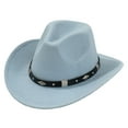 thumbnail image 1 of Fgnfyis Stylish Unisex Mens Cowboy Hat with Metal for Concerts Outdoor Events and Party Wear Elegant Western Fashion Accessory Sky Blue, 1 of 1