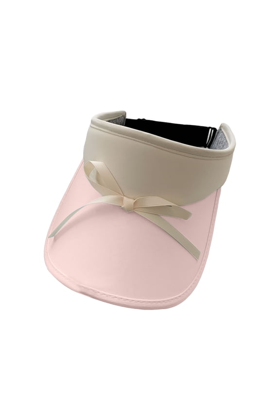 Stylish Womens Summer Sun Hat Wide Brim Outdoor Beach Visor Cap Lightweight Adjustable Breezy Design Pink One Size