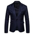 thumbnail image 1 of Fgnfyis Suit Jacket for Men Mens Solid Color Casual Small Suit with Slit for Wedding Banquet and Jackets for Men Navy M, 1 of 2