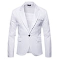 thumbnail image 1 of Fgnfyis Suit Jacket for Men Mens Solid Color Casual Small Suit with Slit for Wedding Banquet and Jackets for Men White XL, 1 of 2