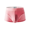 thumbnail image 1 of Fgnfyis Summer Breathable High End Men's Ice Silk Flat Corner Underwear Breathable Mesh Fashion Large Size Shorts Four Corner Pants Men's Underwear Briefs Pink L, 1 of 2
