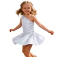 thumbnail image 1 of Fgnfyis Summer Dresses for Girls Carnival Shine off Shoulder Sleeveless Sequin Details Party Gown Little Girl Dresses Silver 9-10 Years, 1 of 4