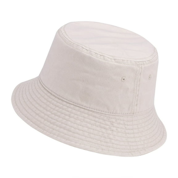 Fgnfyis Summer Outdoor Unisex Bucket Hat Wide Brim Foldable Lightweight Breathable Travel Sun Beach Cap Beige One Size