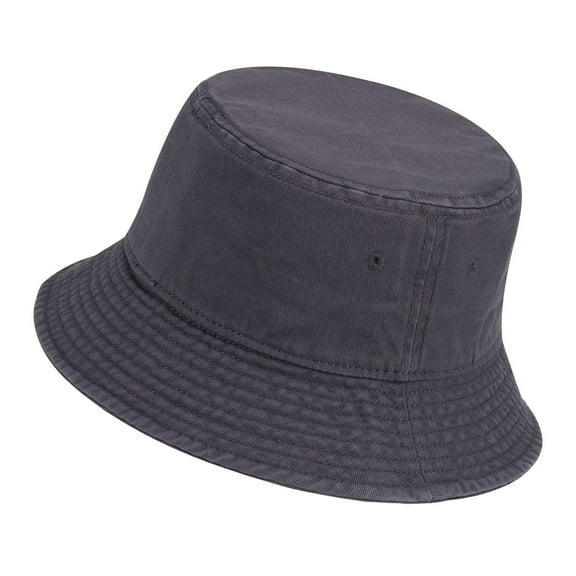 Fgnfyis Summer Outdoor Unisex Bucket Hat Wide Brim Foldable Lightweight Breathable Travel Sun Beach Cap Dark Gray One Size