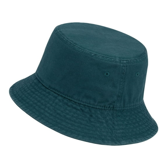 Fgnfyis Summer Outdoor Unisex Bucket Hat Wide Brim Foldable Lightweight Breathable Travel Sun Beach Cap Dark Green One Size