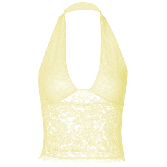 Fgnfyis Summer Tops for Women Stylish Sleeveless Tank with Neck Design for Summer Fall Womens Tops Yellow L