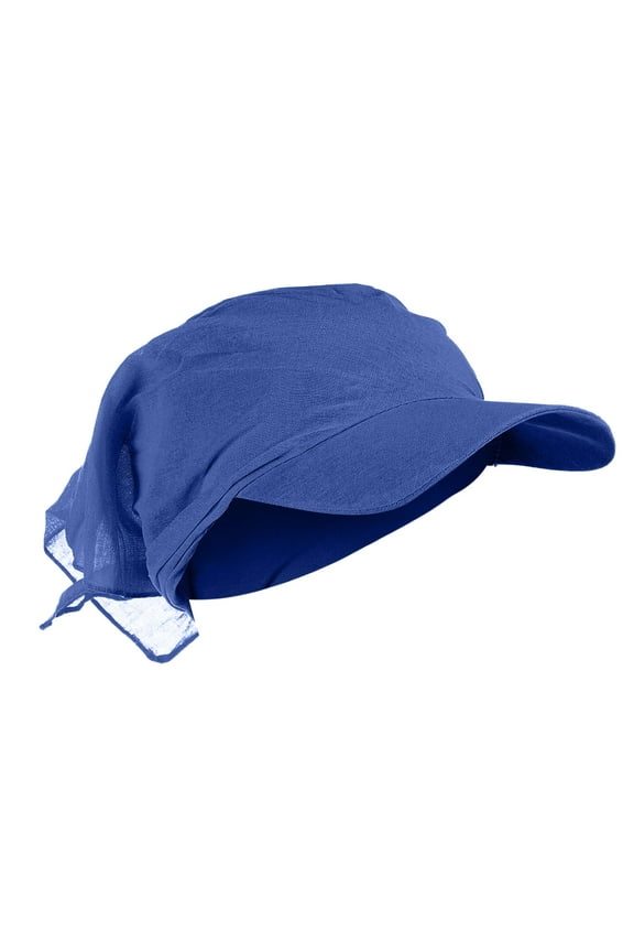 Sun Printing Baseball Cap for Women Protective Head Hat with Adjustable Strap Blue One Size