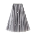 thumbnail image 1 of Fgnfyis Super Fairy Skirt A-line Skirt Mid Length Swing Skirt Women's Spring High Waist Feather Puff Skirt Flowy Maxi Skirt Grey One Size, 1 of 6