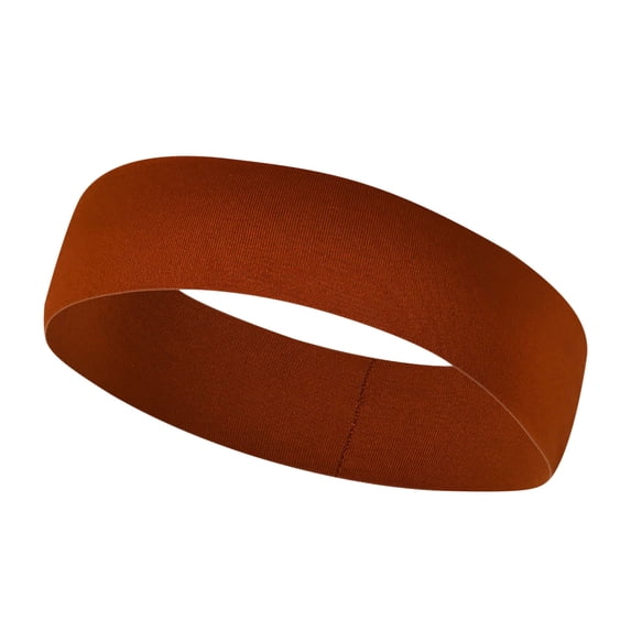 Fgnfyis Sweat Headband Unisex Solid Color Elastic Sport Headband Non Sweat Wrap Running Yoga Workout Sports Sweatbands Sports Headband Brown One Size