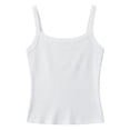 thumbnail image 1 of Fgnfyis Tank Tops for Girls Ribbed Stretch Sleeveless Casual Basic Slim Fit Tank Top for Youth Girls Tops White 9-10 Years, 1 of 4