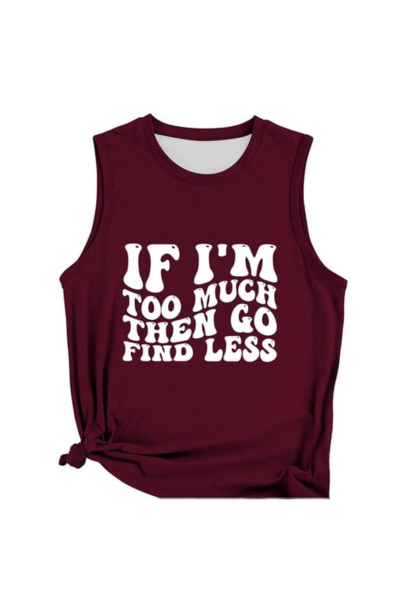 Tank Tops for Women Casual Letter Graphic Sleeveless Tank for Everyday Wear and Layering Summer Tops for Women S