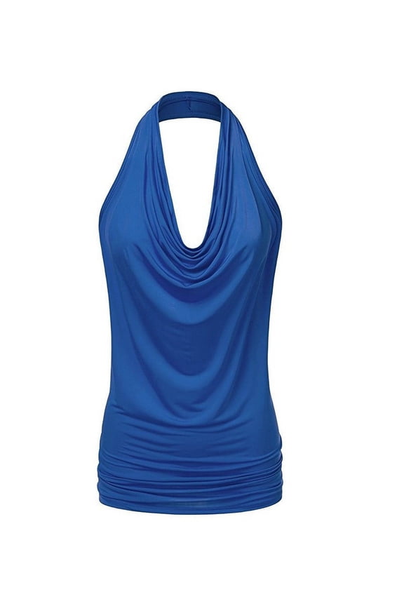 Tank Tops for Women Women's Drape Neck Sleeveless Tank Casual Summer Tops for Women BU2 XL