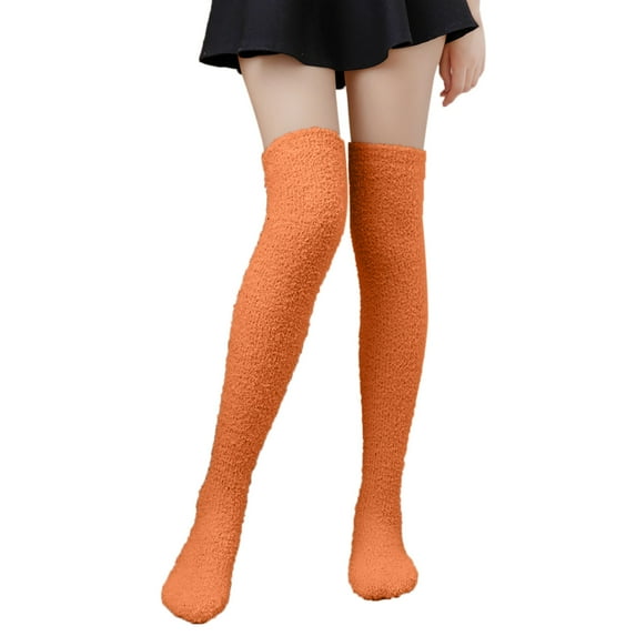 Fgnfyis Thermal Socks for Womens Coral Stripe Colorful Lightweight Athletic Casual Winter Soft Warm Comfort Long Socks F