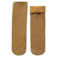 thumbnail image 1 of Fgnfyis Thermal Socks for Women and Men Lined Soft Velvet Slim Warm Snow Socks Winter Socks with Vertical Yellow One Size, 1 of 5