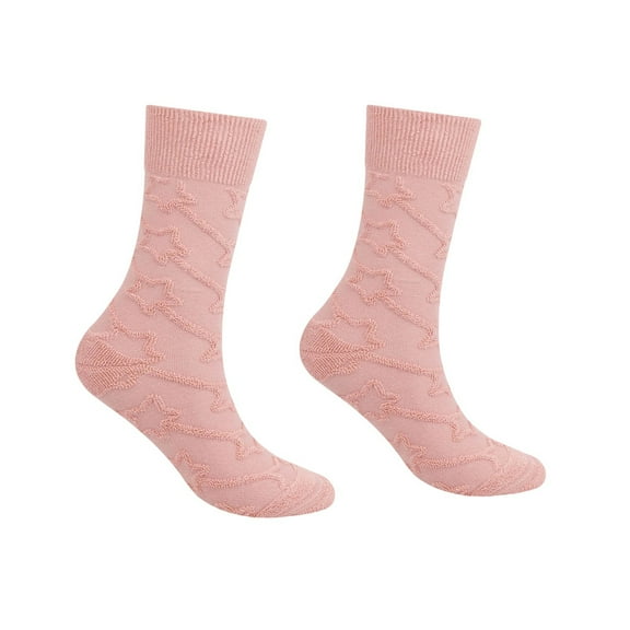 Fgnfyis Thermal Winter Socks Lined Non Cozy Mid Calf Boot Socks For Sleeping Indoor Outdoor Cold Weather Comfort Pink One Size