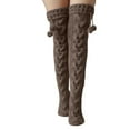thumbnail image 1 of Fgnfyis Thick Woolen Knee High Socks Winter Warm Leg Cover Home Pants Leg Warmers Fashion Soft Stretch for Indoor Wear Grey, 1 of 4