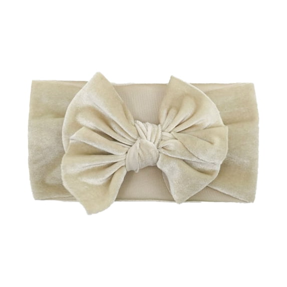 Fgnfyis Toddler Baby Girls Hair Headbands for Women Bows Knotted Soft Headwraps Photography Props Beige