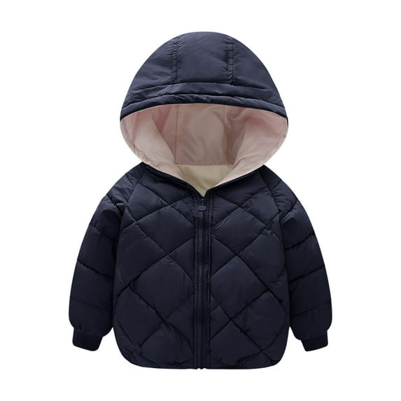 Fgnfyis Toddler Boys Girls Winter Warm Hooded Padded Jacket Cozy Insulated Outerwear with Ears Design for Cold Weather Black 3-4 Years