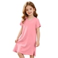 thumbnail image 1 of Fgnfyis Toddler Girl Dress Nightgown Sleep Soft Pajamas Family Matching Sleepwear Kids Girls Summer Dress Watermelon Red 8-9 Years, 1 of 4