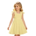 thumbnail image 1 of Fgnfyis Toddler Princess Dress Printed Tie Strap Sleeveless Lightweight Cute Pattern Casual Girls Summer Dress Light Yellow 9-10 Years, 1 of 4