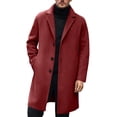 thumbnail image 1 of Fgnfyis Trench Coat Men Winter Anoraks Stylish Outerwear for Cold Weather Lightweight Jacket for Outdoor Activities Comfortable Casual Layer Mens Coat Brick Red XXXL, 1 of 4