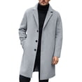 thumbnail image 1 of Fgnfyis Trench Coat Men Winter Anoraks Stylish Outerwear for Cold Weather Lightweight Jacket for Outdoor Activities Comfortable Casual Layer Mens Coat Grey L, 1 of 4