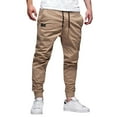 thumbnail image 1 of Fgnfyis Trousers Fashion Casual Length Full Mid Waist Pocket Pant Men's Solid Pencil Men's Pants Cargo Pants for Men Khaki L, 1 of 9