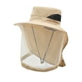 thumbnail image 1 of Fgnfyis UPF50+ Outdoor Mesh Sun Hat with Protective Netting for Fishing Wide Brim Adjustable Bucket Hat for All Seasons Khaki M, 1 of 2