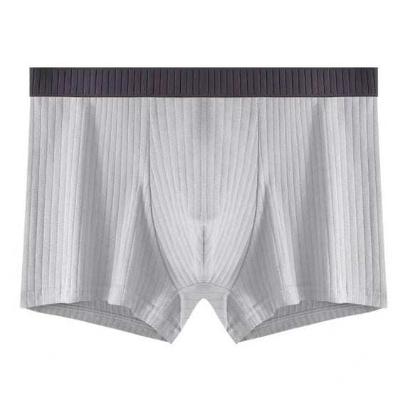 Fgnfyis Underwear Shorts Fashionable Flat Corner Drawstring Solid Color Underwear Youth Breathable Men's Four Cornered Pants Men's Briefs Light Gray XL