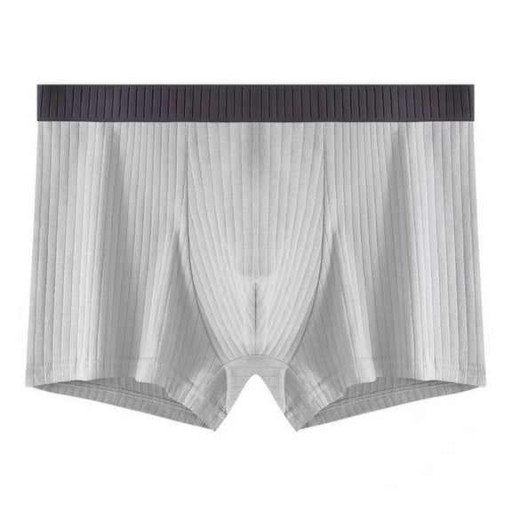 Fgnfyis Underwear Shorts Fashionable Flat Corner Drawstring Solid Color Underwear Youth Breathable Men's Four Cornered Pants Men's Briefs Light Gray XL