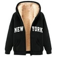 thumbnail image 1 of Fgnfyis Unisex Hooded Coat with Print Long Sleeve Zipper Pocket Lined Jacket for Autumn Winter Outdoor Sports and Casual Protection Black M, 1 of 5