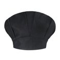 thumbnail image 1 of Fgnfyis Unisex Solid Color Chef Hat Oil Proof Kitchen Catering Bouffant Cap Black One Size, 1 of 2
