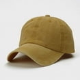 thumbnail image 1 of Fgnfyis Unisex Solid Washed Casual Baseball Cap Adjustable Sun Hat for Men Women and Children Hats for Boys Yellow, 1 of 4